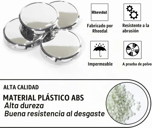 Vista 6 de 4 tapas centrales de repuesto para tapones centrales EZ Lube Open End Plus Plug (cromo OD 2.224 in, ID 1.866 in)