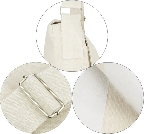 Vista 5 de Bolsa de mensajero de lona, bolsa cruzada de hombro, diseño simple, gruesa y resistente
