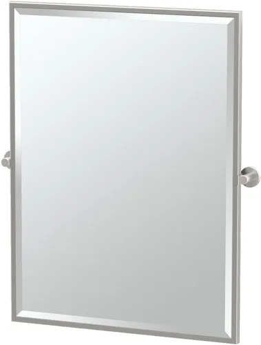 Vista 7 de Gatco 4689SM - Espejo rectangular sin marco de 24 pulgadas, cromado/montado en la pared, biselado sin marco, espejo de tocador de baño con soportes