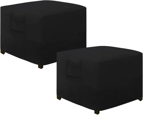 Vista 25 de Easy-Going Funda otomana para exteriores, funda impermeable para otomana de patio, funda resistente para muebles de exterior con asas acolchadas