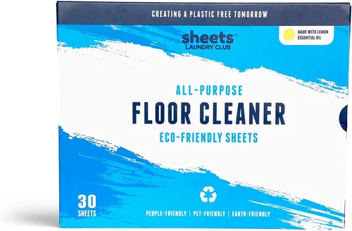 Vista 2 de SHEETS LAUNDRY CLUB - Hojas limpiadoras de suelos solubles, paquete de 30, limón
