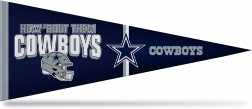Vista 34 de Rico Industries NFL Football Primary 12" x 30" Felt Wall Décor Pennant - Great for Home/Bed Room/Man Cave Décor