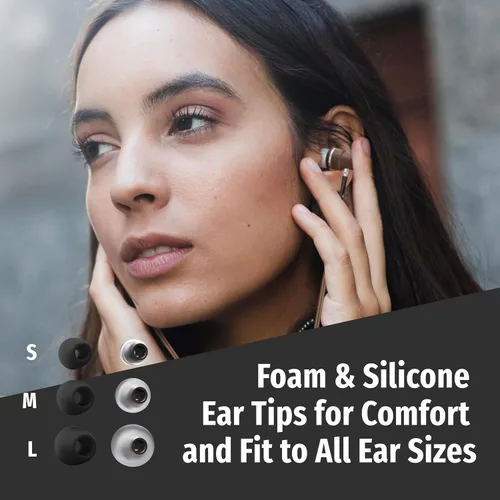 Vista 4 de Auriculares Premium Airtube Symphonized EMF, con micrófono, control de volumen, sonido 3D, controladores de graves de 8 mm que otorgan alta calidad