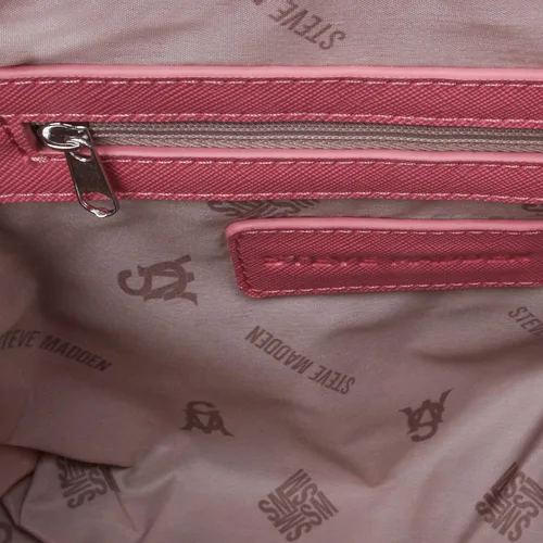Vista 4 de Steve Madden Daren - Bolso cruzado de nailon con cúpula, color rosa claro, Rosa claro