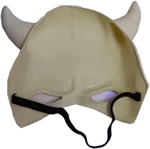 Vista 2 de Tugia Máscara negra, máscara de cosplay de terror para accesorios de Halloween