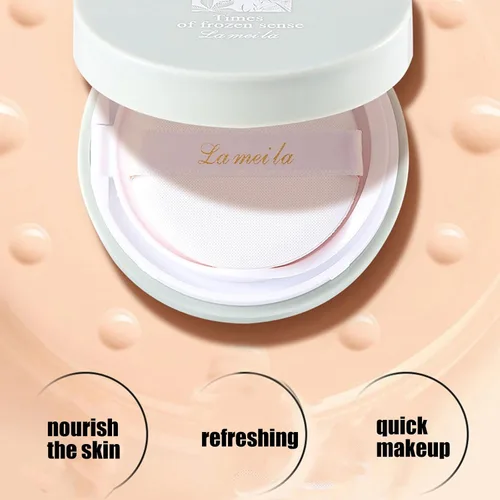 Vista 4 de Cojín de aire BB Cream Iluminador de sentido de luz Corrector Hidratante Base de cara lisa Maquillaje de larga duración Cobertura completa Luz