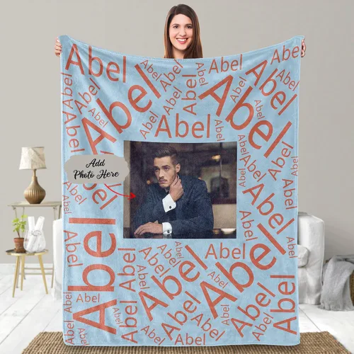 Vista 2 de UFOORO Regalos de cumpleaños para mujeres, manta personalizada, regalos para él, nombre y foto personalizados, regalos para mamá, regalos
