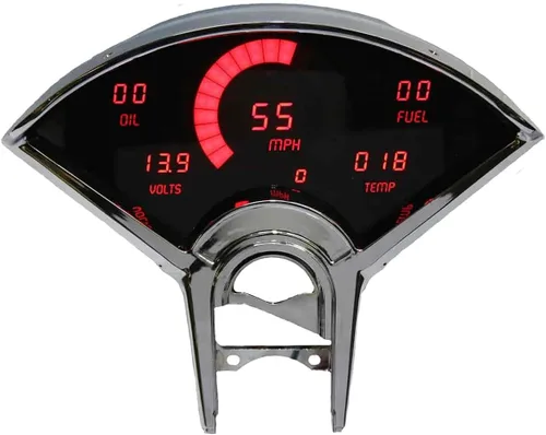 Vista 2 de Chevrolet Bel-air Digital Dash 1955-1956 Rojo LED Intellitronix DP1101R