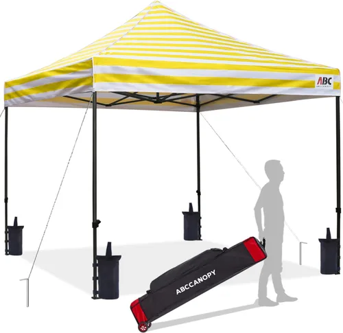 Vista 41 de ABCCANOPY Toldo Desplegable – Carpa/Toldo Portátil para Patio Exterior de 8 x 8 Pies, Resistente para Patio Trasero y Terraza con 4 Sacos de Arena