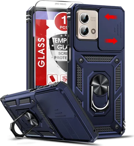 Vista 39 de LeYi Funda para Moto G Stylus 2022 4G (no compatible con 5G), funda para Moto G Stylus con 2 protectores de pantalla, funda protectora de grado Oro
