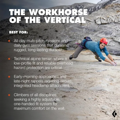 Vista 5 de BLACK DIAMOND Casco de Escalada en Roca Half Dome Talla Ajustable Ligero y Duradero Protección Ventilada