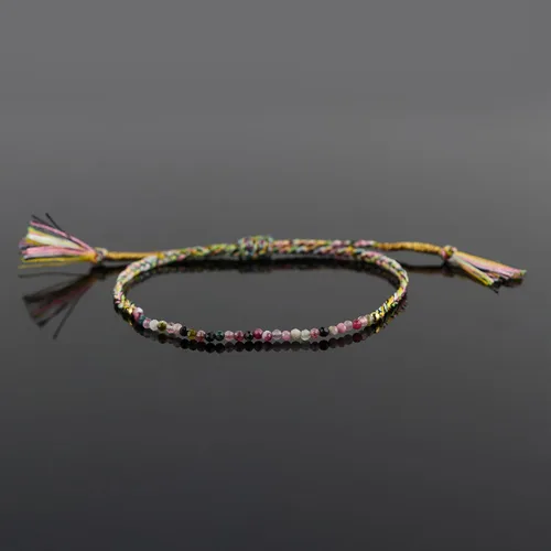 Vista 12 de Natural Beads Braided Bracelet, Energy Healing Crystals, Birthday, Gift for Her, Resizable Hand Braid Rope Thread Protection Bracelet for Men