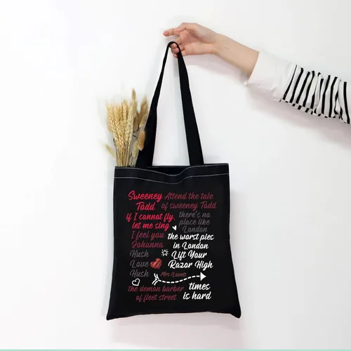 Vista 7 de Sweeney Todd Bolso de mano Sweeney Todd Musical Tote Sweeney Todd Merch Merch Sweeney Todd Cita