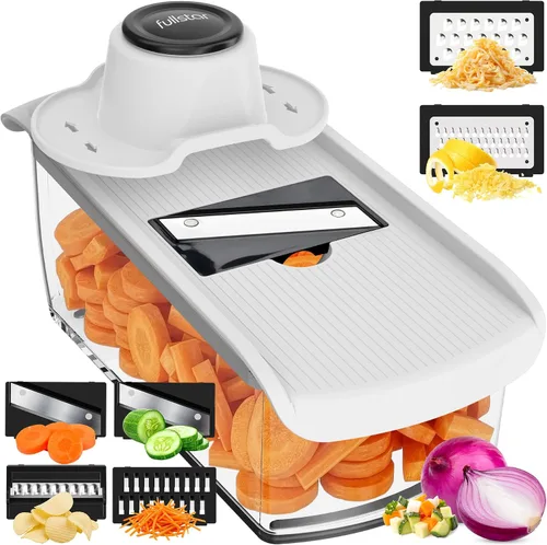 Vista 11 de Fullstar Cortador y rallador de verduras Pro Mandoline con recipiente