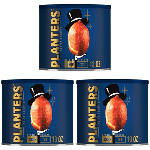 Vista 22 de PLANTERS Cacahuetes tostados secos, proteína a base de plantas, ligeramente salado, aperitivo de maní, tarro de 16 onzas