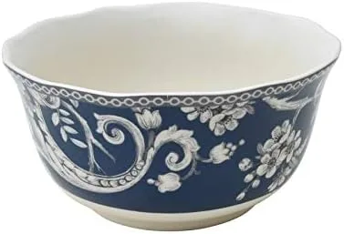 Vista 3 de Misc Juego de vajilla azul oscuro de 16 piezas, piezas de porcelana floral