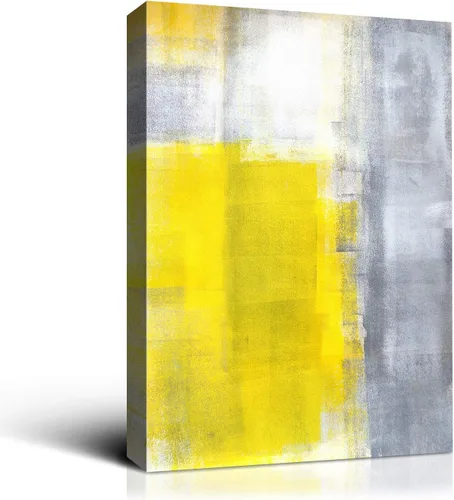 Vista 16 de Denzoer - Lienzo decorativo para pared, pintura abstracta, decoración de pared, pintura contemporánea con envoltura de galería, ilustraciones
