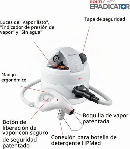 Vista 8 de Polti Cimex Eradicator - Vaporizador profesional para chinches