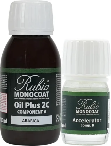 Vista 119 de Rubio Monocoat Tinte y acabado para madera de 650 pies cuadrados - Niebla 5% Oil Plus 2C Aceite de linaza ecológico de secado rápido