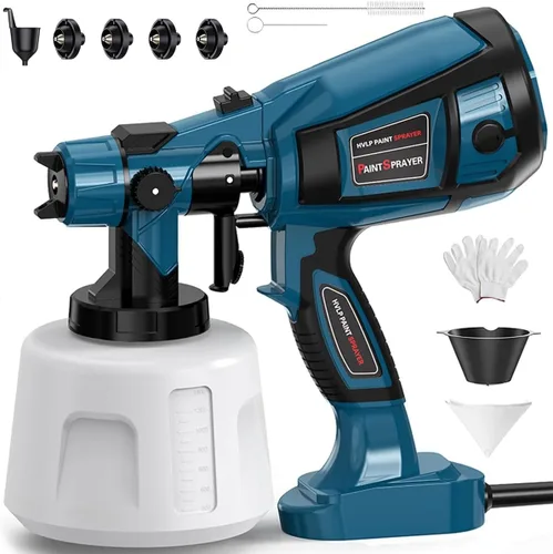 Vista 9 de Herramienta pulverizadora de pintura 1000 W de alta potencia eléctrica pistola de pintura en aerosol fácil de limpiar para muebles gabinetes casa
