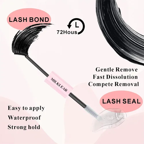 Vista 2 de Lash Bond and Seal, 2-in-1 Cluster Lash Glue for DIY Lash Extensions, Long-Lasting Waterproof Lash Adhesive, Strong Hold, Quick Dry, Gentle for
