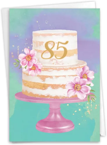 Vista 9 de NobleWorks - Tarjeta de feliz cumpleaños número 85 divertida - Celebración de 85 años, tarjeta de humor de hito para abuelos, padres - Ecuación