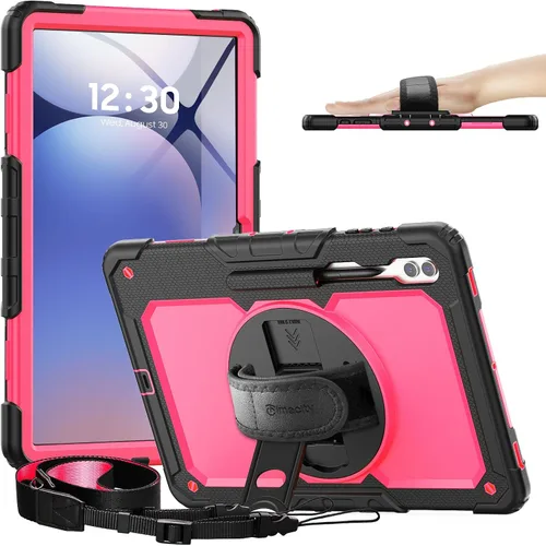 Vista 12 de Timecity - Funda protectora resistente para Samsung Galaxy Tab S10 Lite, S10 FE, S9 FE 5G, S9, 10.9 y 11 pulgadas, con protector de pantalla, Negro