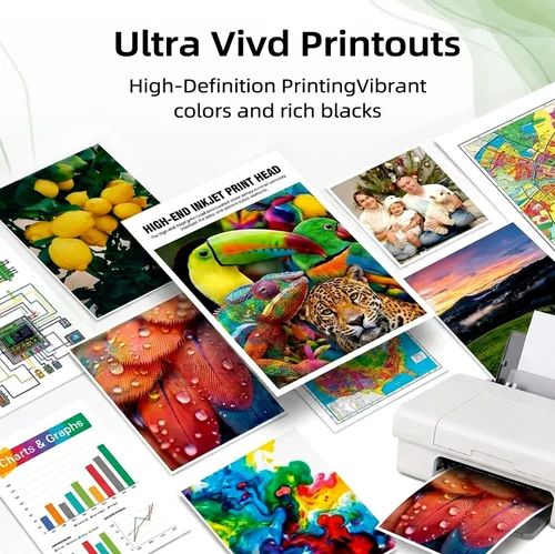 Vista 5 de Cartuchos de tinta remanufacturados ecológicos de reemplazo para HP Ink 65 XL 65XL, paquete combo negro y color, para 5055 5052 5010 5070 5014 3755