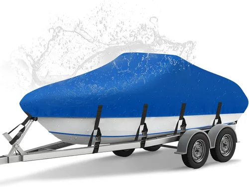 Vista 13 de Cubierta para barco 17-19 pies Fundas impermeables para barco Compatibles con bass, V-Hull y Tri-Hull, pesca y esquí, Runabout Bowrider, 17' 18' 19