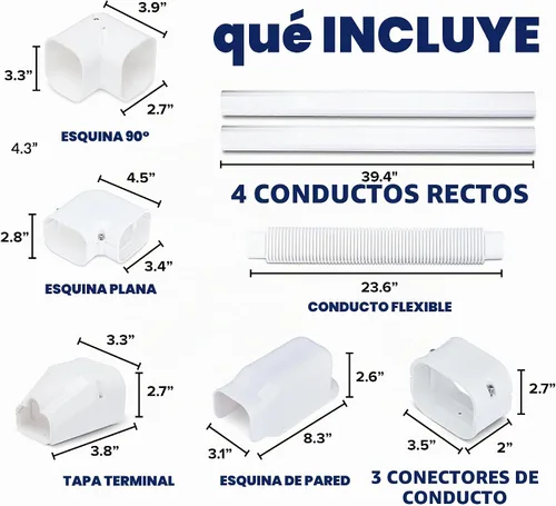 Vista 2 de Sealproof Kit de cubierta de línea de CA mini dividida, kit decorativo de PVC de grado profesional blanco de 3 pulgadas que proporciona cobertura