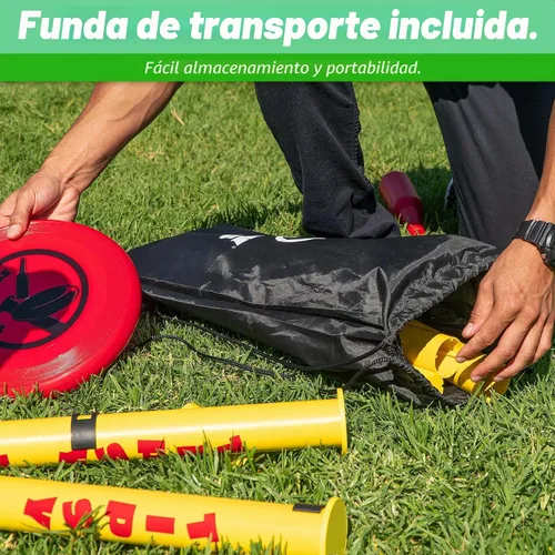 Vista 6 de GoSports Tipsy Toss Game Set - Flying Disc Bottle Drop Yard Game - Choose Pro or Standard