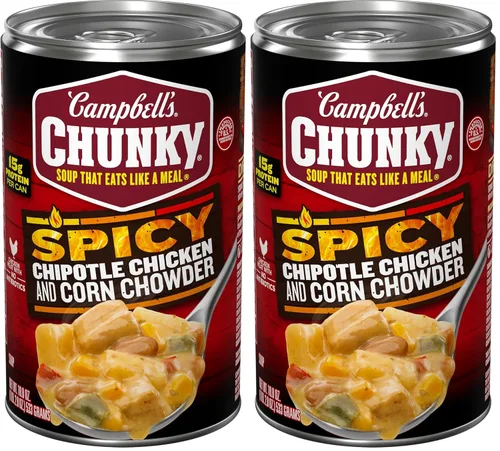 Vista 18 de Sopa espesa de Campbell’s Chunky, Healthy Request de pollo con maíz, lata de 18.8 oz (caja de 12)