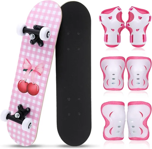 Vista 15 de Honoson Juego de 7 piezas de rodilleras, coderas y muñequeras para patinetas para principiantes y niños pequeños