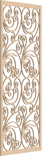 Vista 190 de 9 3/8"W x 24 3/8"H x 1/4"T Marilla Decorativos Paneles de Pared de Madera Calado, Abedul