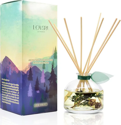 Vista 42 de Juego de difusor de varillas y varillas perfumadas de aloe y lino, lino limpio, flores blancas, cítricos y aloe húmedo, difusor de aroma fresco