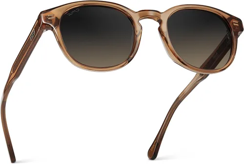 Vista 9 de WMP Eyewear - Lentes de sol polarizados ovalados retro redondos para hombre, marco de acetato ligero, protección UV, diseño de núcleo de metal