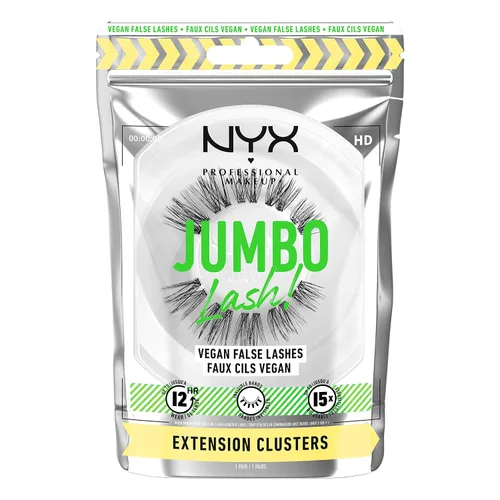 Vista 11 de NYX PROFESSIONAL MAKEUP Jumbo Lash! Delineador de ojos y adhesivo para pestañas 2 en 1, color negro Negro más malo