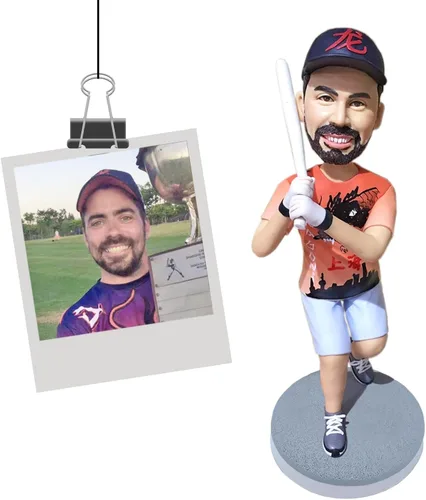 Vista 16 de Figuritas personalizadas de bobblehead de golfista para regalo para hombre, regalos personalizados del día de San Valentín a partir de fotos Golfer