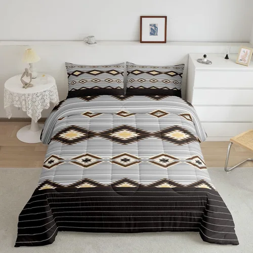 Vista 38 de Feelyou Juego de ropa de cama con estampado de aviones para niños y niñas, juego de funda de edredón de microfibra estilo boceto azul y blanco