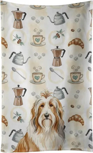 Vista 240 de Caroline's Treasures Afghan Hound - Toalla de cocina para barra de café, terciopelo frontal y lazo de algodón, lavable a máquina Sabueso afgano