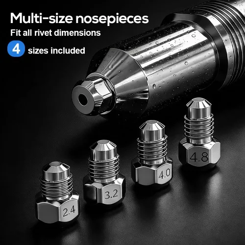 Vista 5 de Electric Rivet Gun Adapter Kit - Pop Rivet Gun Attachment for Cordless Drill - Efficient Riveting Tool for Easy Assembly