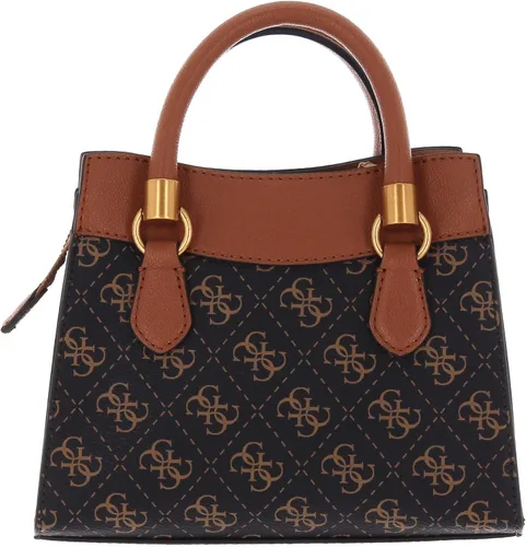 Vista 3 de GUESS Nell Logo Mini Satchel Brown LogoCognac Talla única, Logotipo marróncoñac