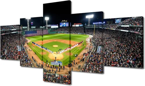Vista 55 de Arte para pared, lienzo para estadio deportivo, arte para pared, diseño de campo de Wrigley en Chicago, pinturas de Chicago, impresiones sobre