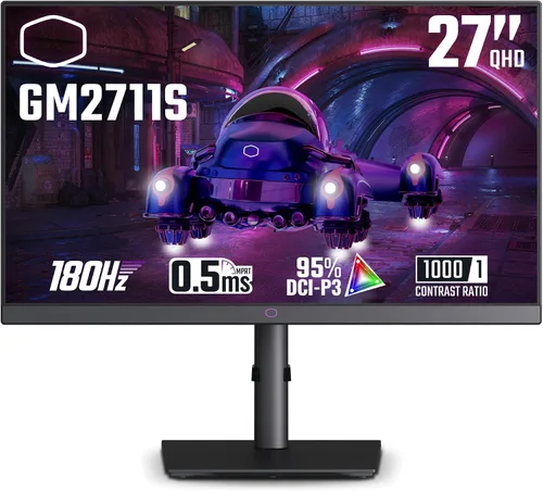 Vista 13 de Cooler Master Monitor curvo de 27 pulgadas sin marco 240Hz FHD 1920 x 1080 para computadora de escritorio, VA 8 bits con punto cuántico, 0.5 ms