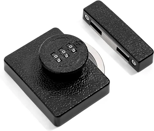 Vista 7 de INIRET Cerradura Negra para Gabinete, Contraseña de 3 Dígitos Sin Llave, Cerradura Anti-Forzadura Mecánica, Protege la Privacidad, para Cajones