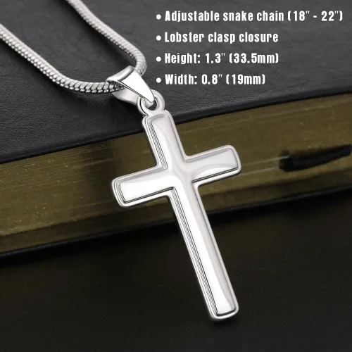 Vista 5 de Collar de cadena cubana de To My Dad Ideas Regalos de Hija Hijo, Joyas personalizadas, Ideas de regalo para el Día del Padre para hombres, Regalo