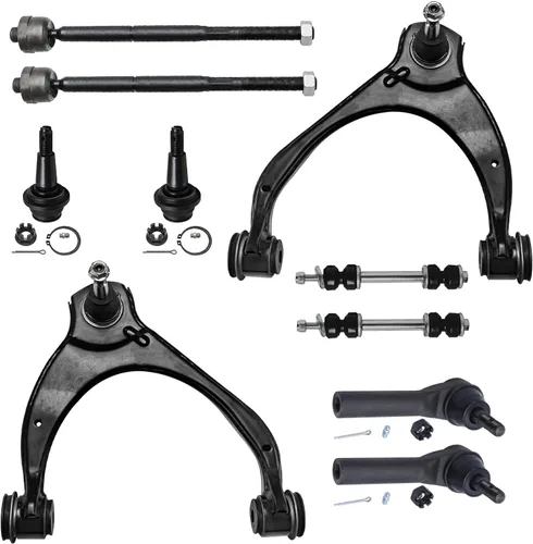 Vista 124 de Detroit Axle - Kit de suspensión delantera de 10 piezas para Jeep 2002-2004