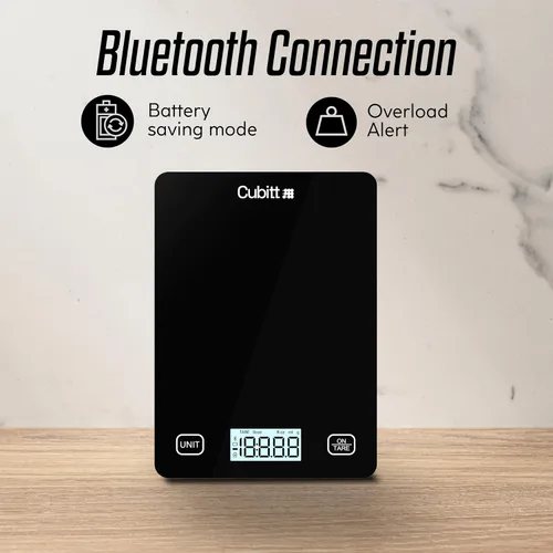 Vista 11 de Cubitt Báscula de cocina inteligente, báscula de alimentos Bluetooth con aplicación, color negro
