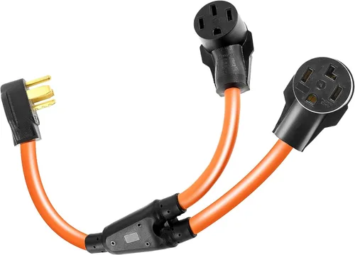 Vista 19 de Cable adaptador de secadora NEMA 5-15P a 10-30R, 1.5 pies