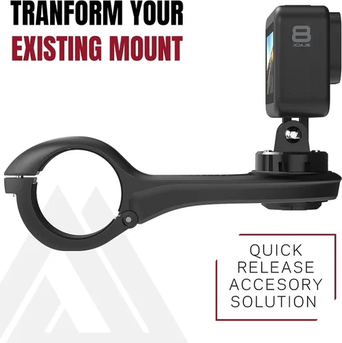 Vista 3 de KOM Cycling CM06 Soporte de computadora GoPro de liberación rápida para computadoras Wahoo y Garmin Bike con Wahoo Top Mount Bundle compatible